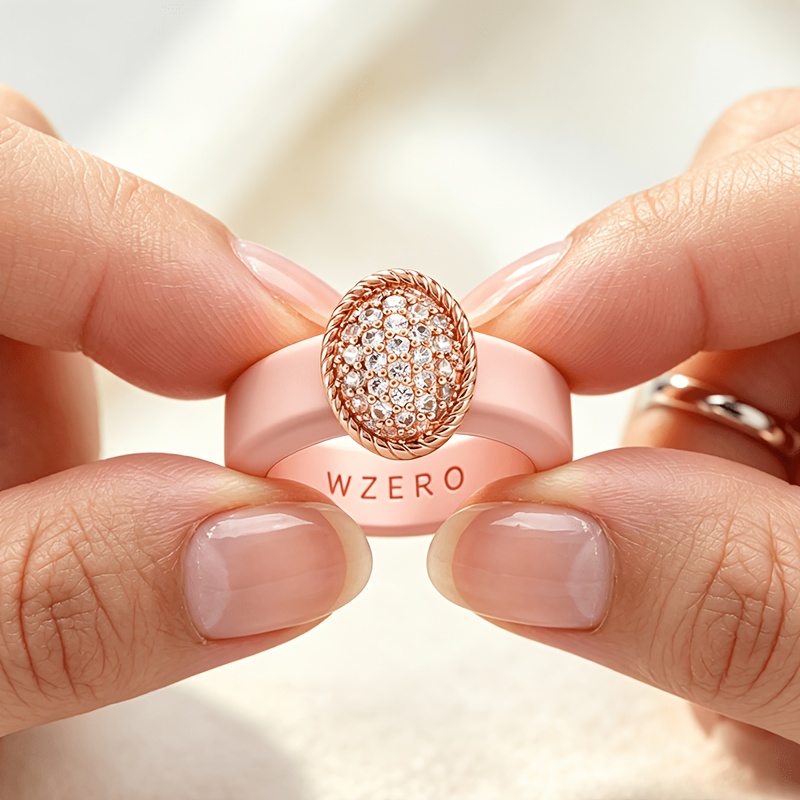 Women's Light Luxury Vintage Twisted Rope Zirconia Ring